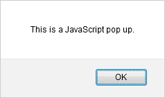 a javascript pop up
