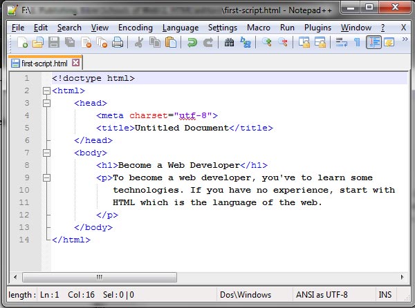 HTML Editors – Schools of Web – Teach Yourself Web Development and Web